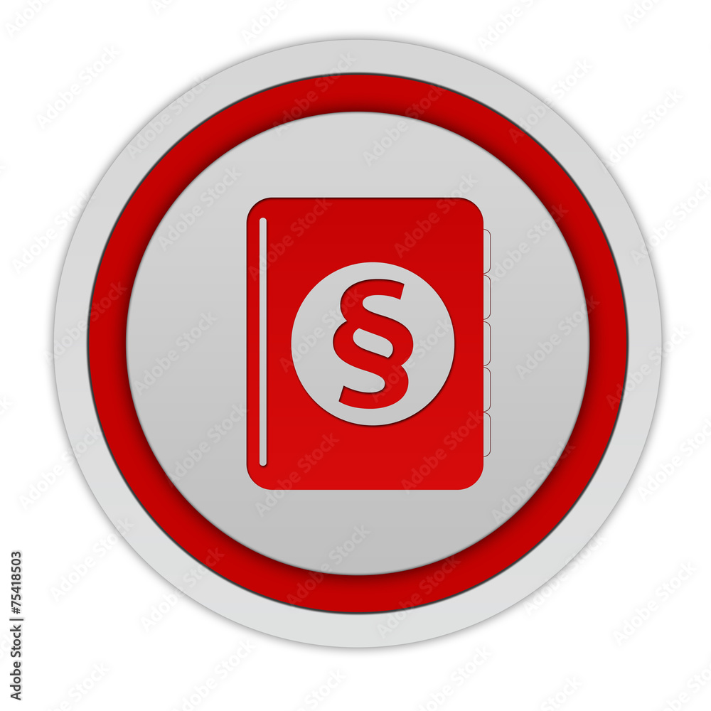 Law circular icon on white background Law circular icon on white background