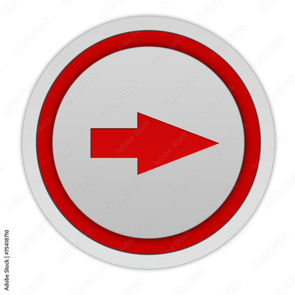 Right Arrow circular icon on white background Right Arrow circular icon on white background