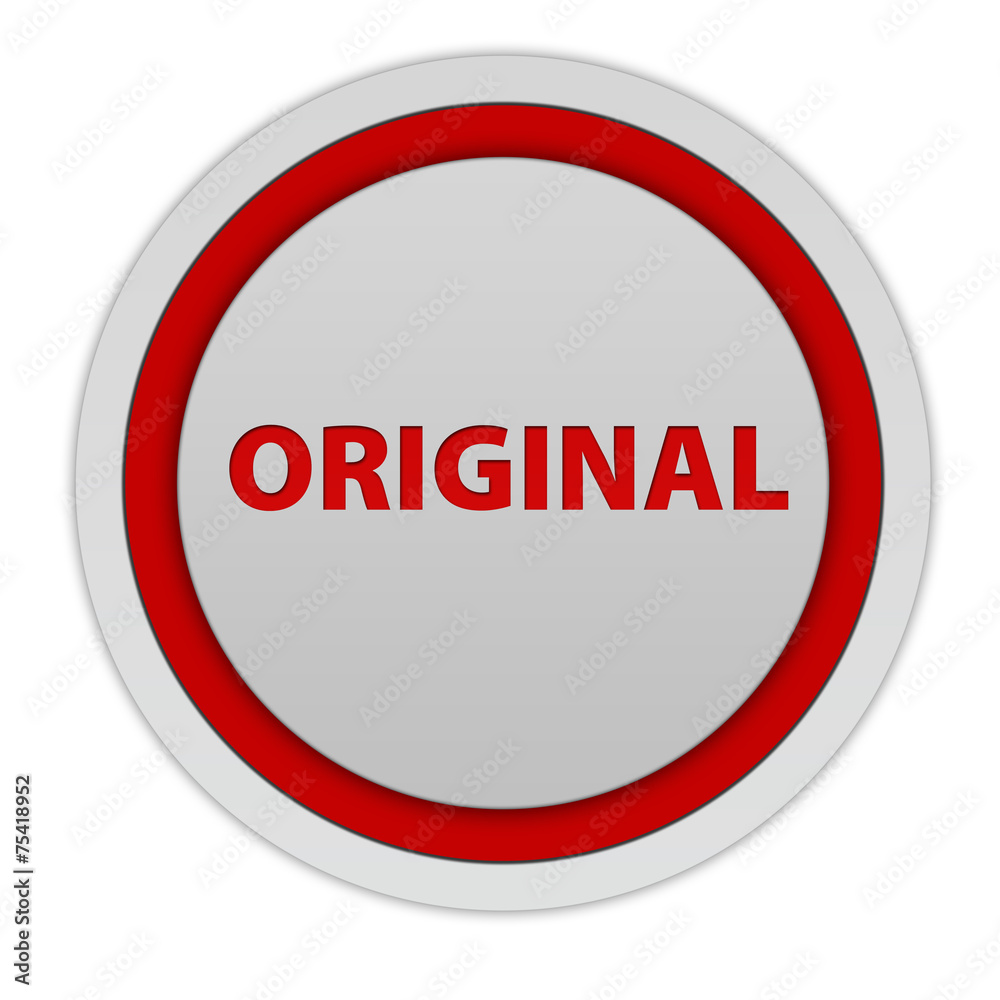 Original circular icon on white background Original circular icon on white background