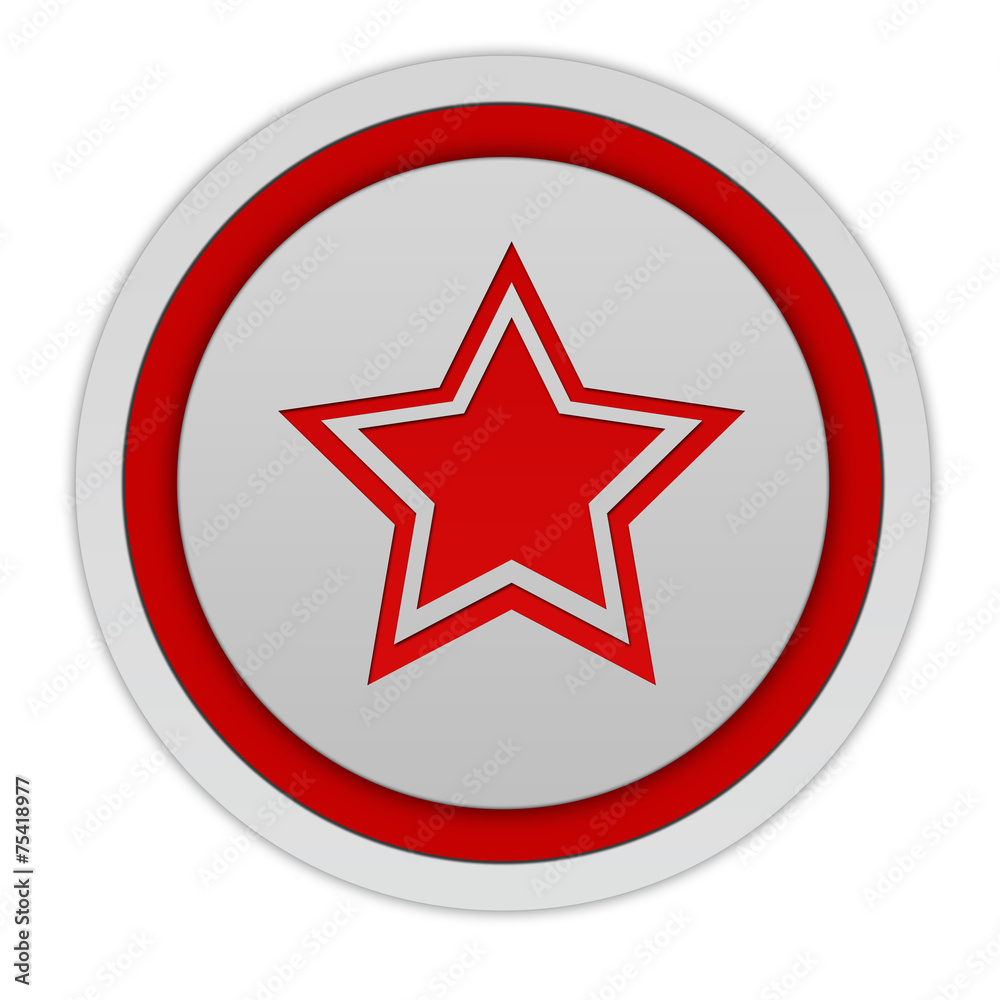 Star circular icon on white background Star circular icon on white background