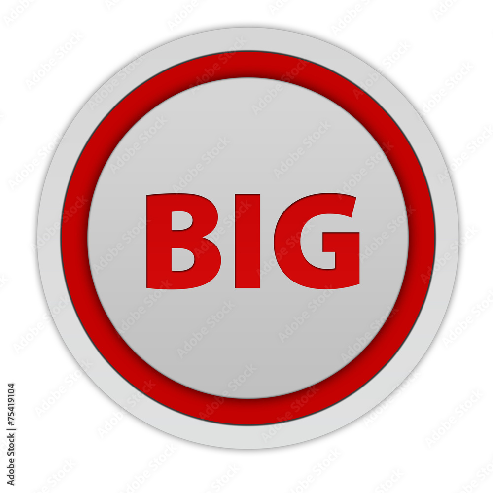Big circular icon on white background Big circular icon on white background