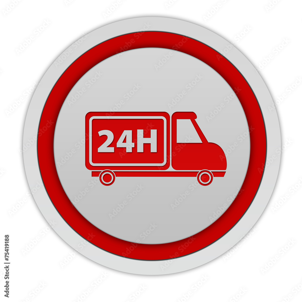 24 hours circular icon on white background 24 hours circular icon on white background