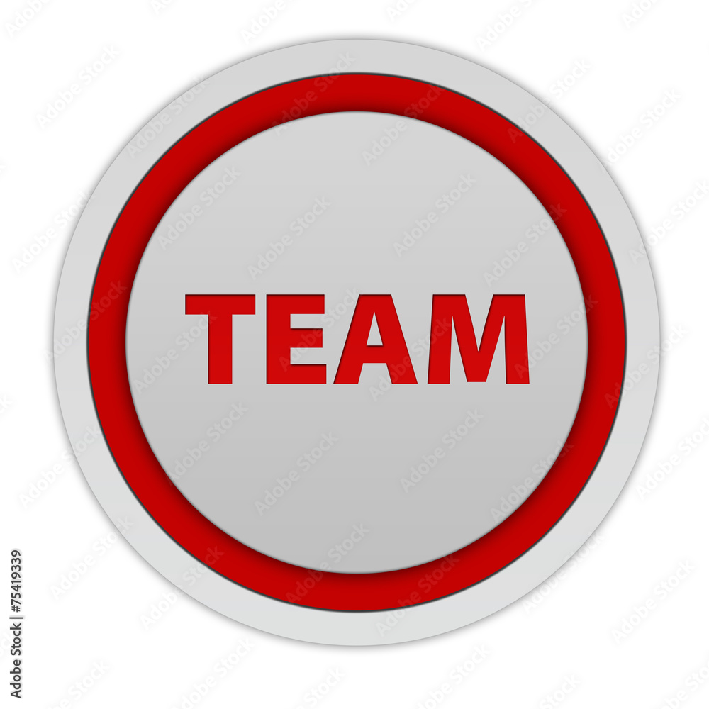 Team circular icon on white background Team circular icon on white background