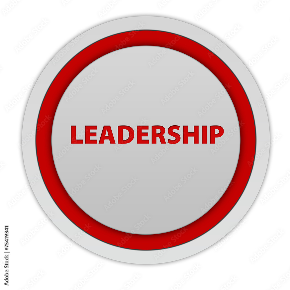 Leadership circular icon on white background Leadership circular icon on white background