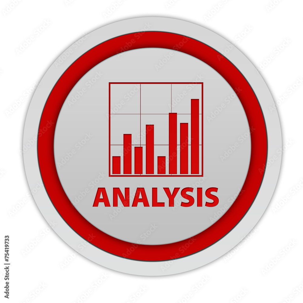 Data analysis circular icon on white background Data analysis circular icon on white background