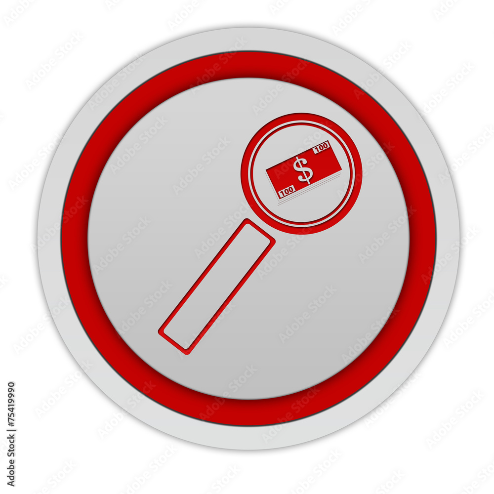 Find money circular icon on white background Find money circular icon on white background