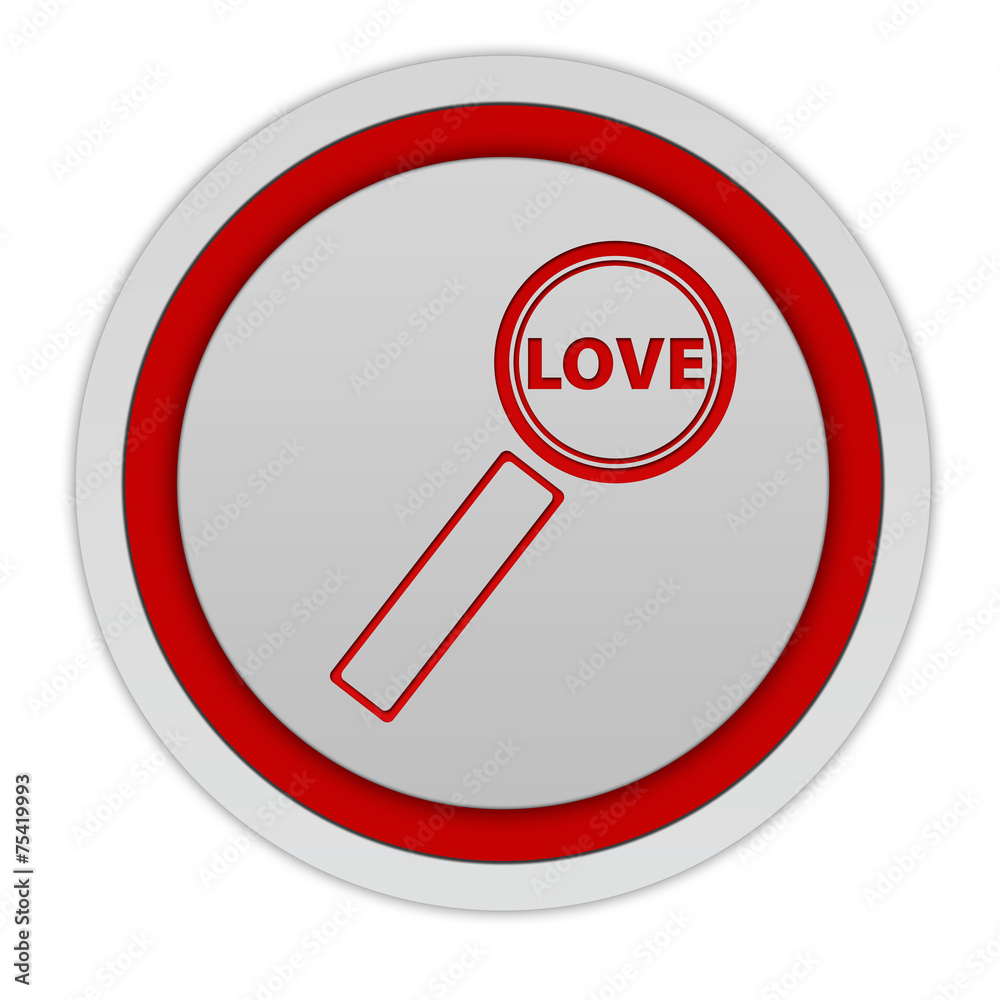 Find love circular icon on white background Find love circular icon on white background