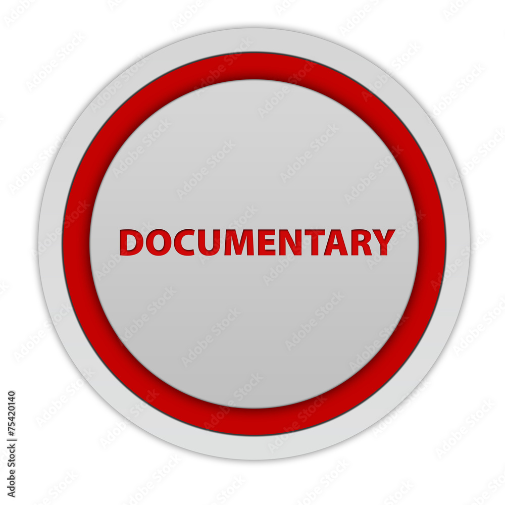Documentary circular icon on white background Documentary circular icon on white background