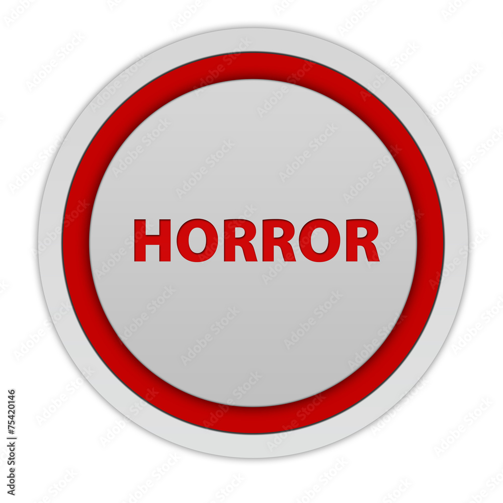 Horror circular icon on white background Horror circular icon on white background