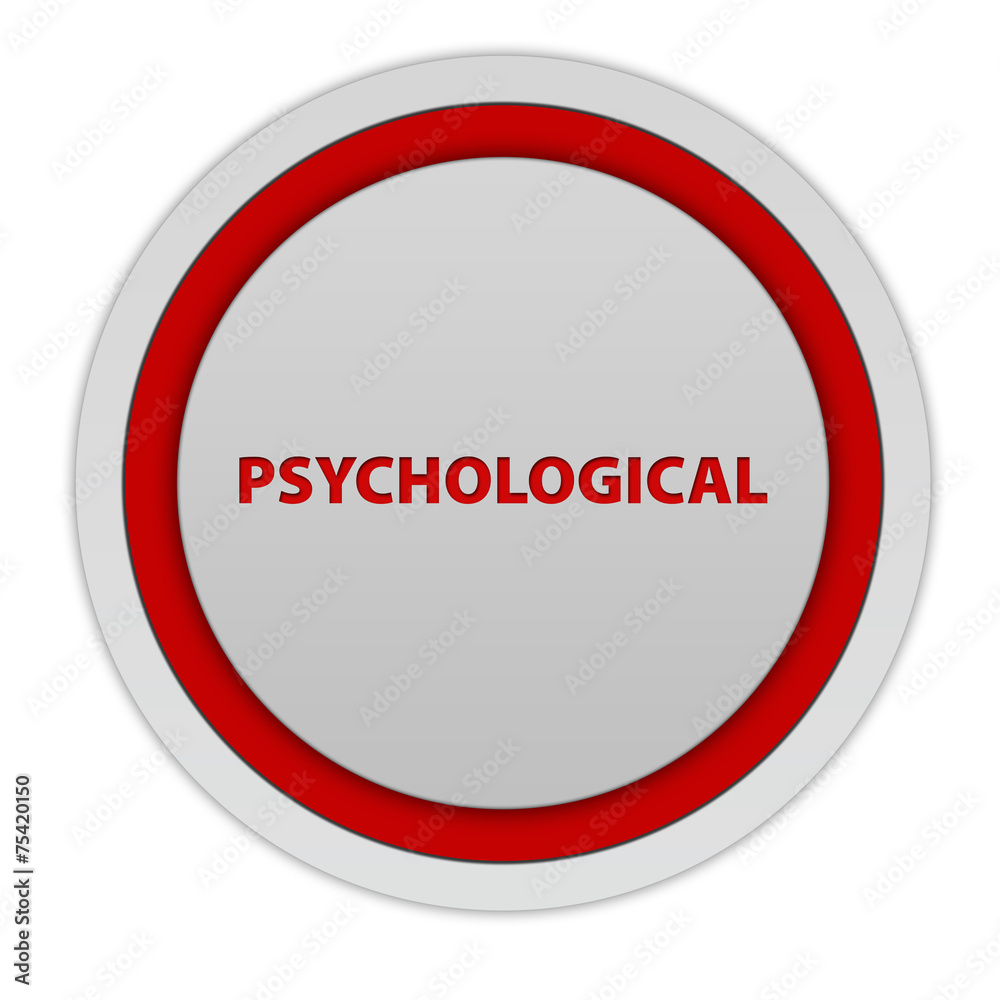 Psychological circular icon on white background Psychological circular icon on white background