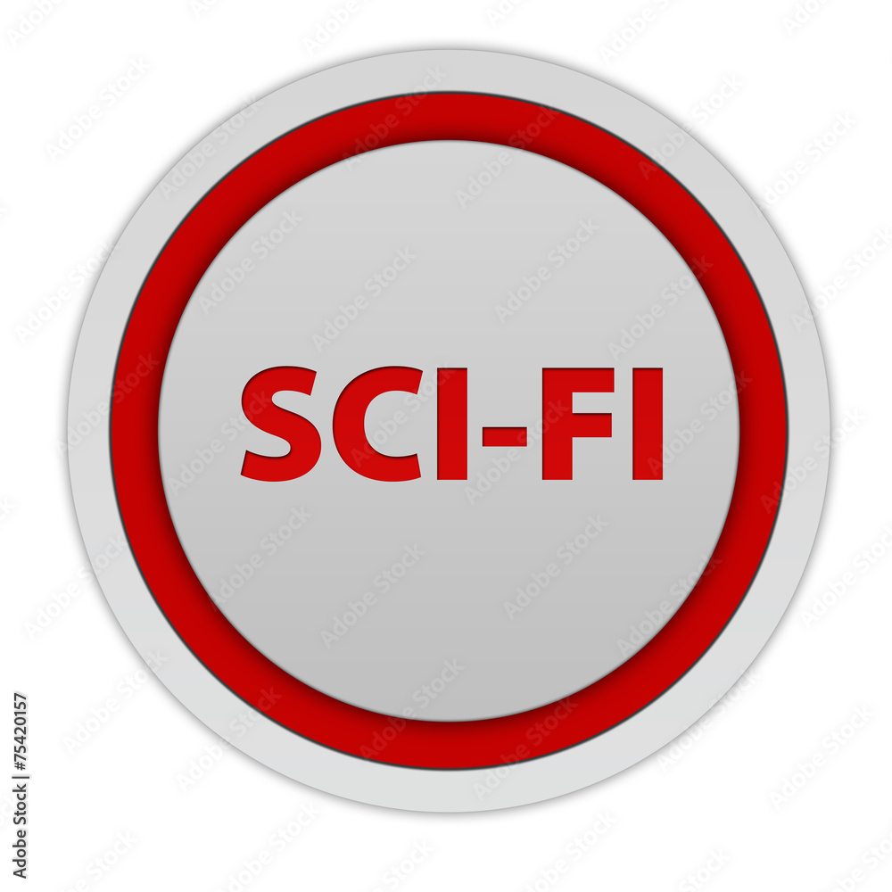 SciFi circular icon on white background SciFi circular icon on white background