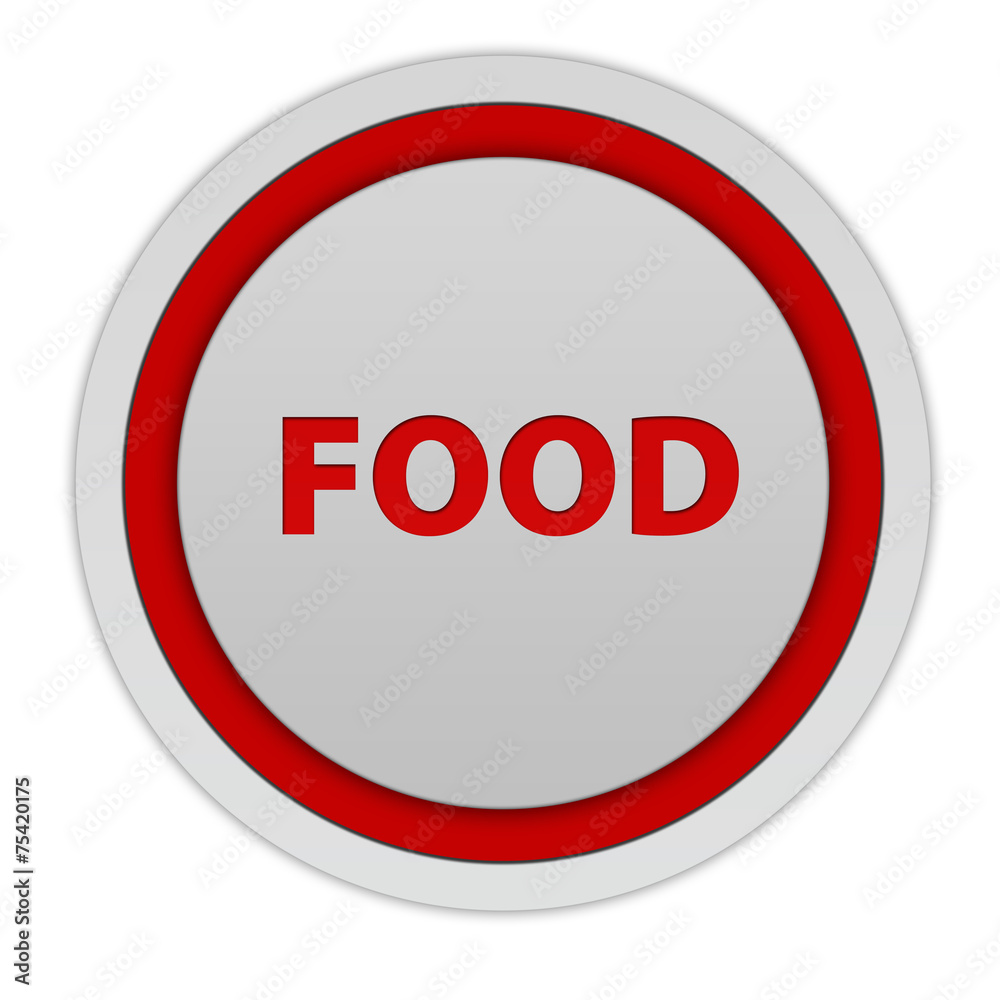 Food circular icon on white background Food circular icon on white background
