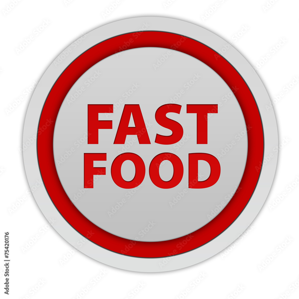 Faast food circular icon on white background Faast food circular icon on white background
