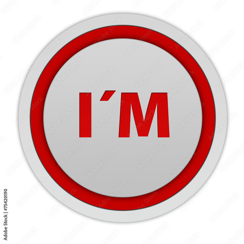 I am circular icon on white background I am circular icon on white background