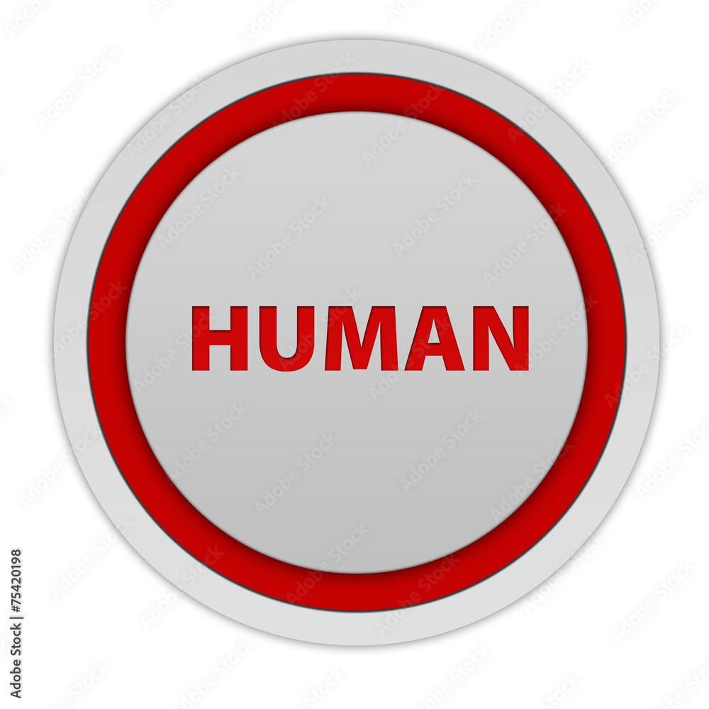 Human circular icon on white background Human circular icon on white background