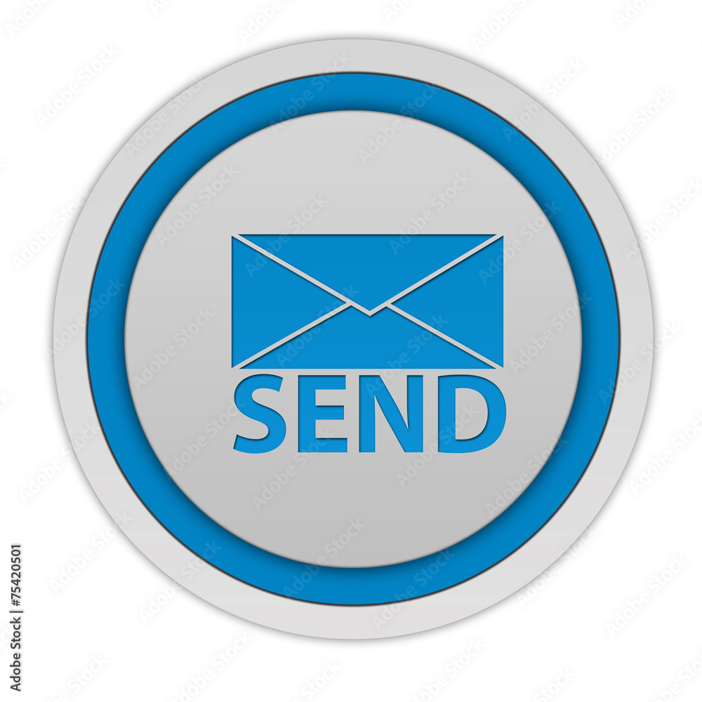 send circular icon on white background send circular icon on white background