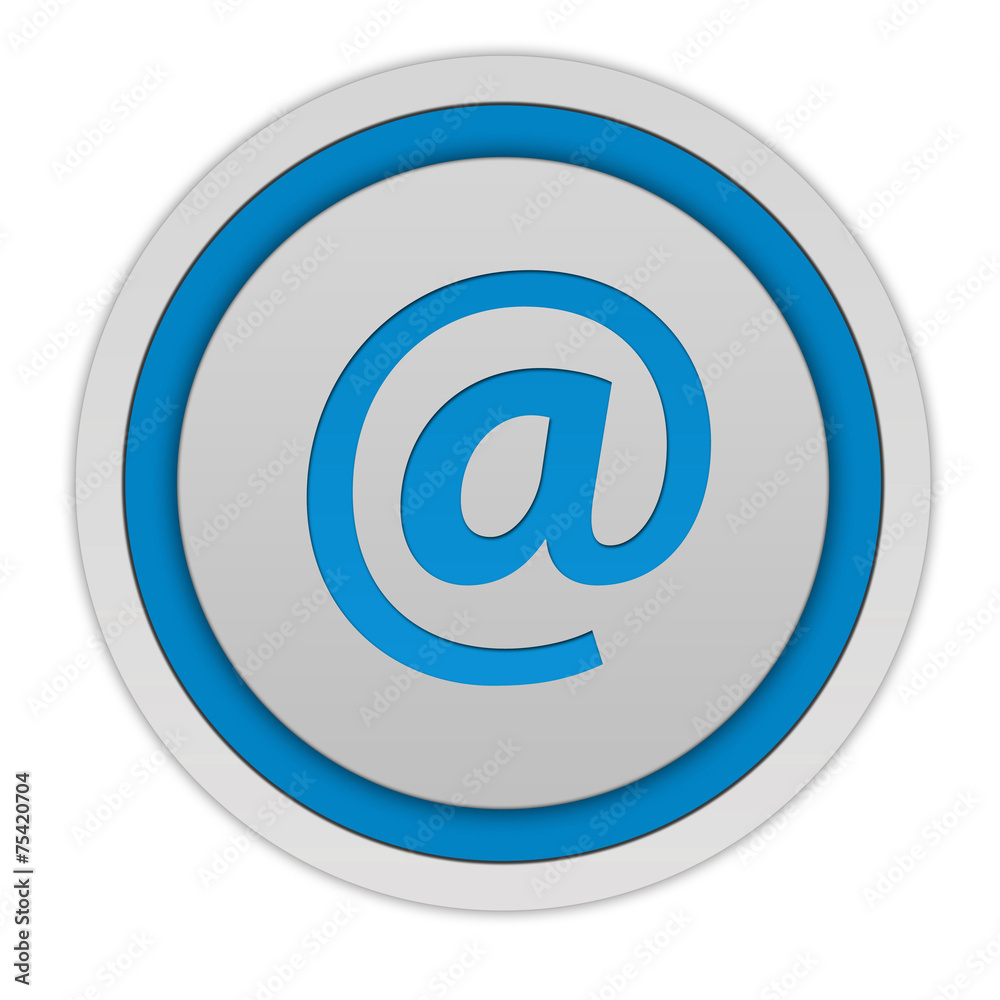 Email circular icon on white background Email circular icon on white background
