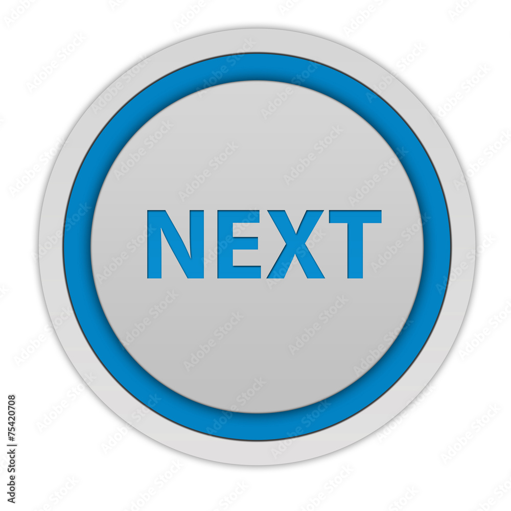 next circular icon on white background next circular icon on white background