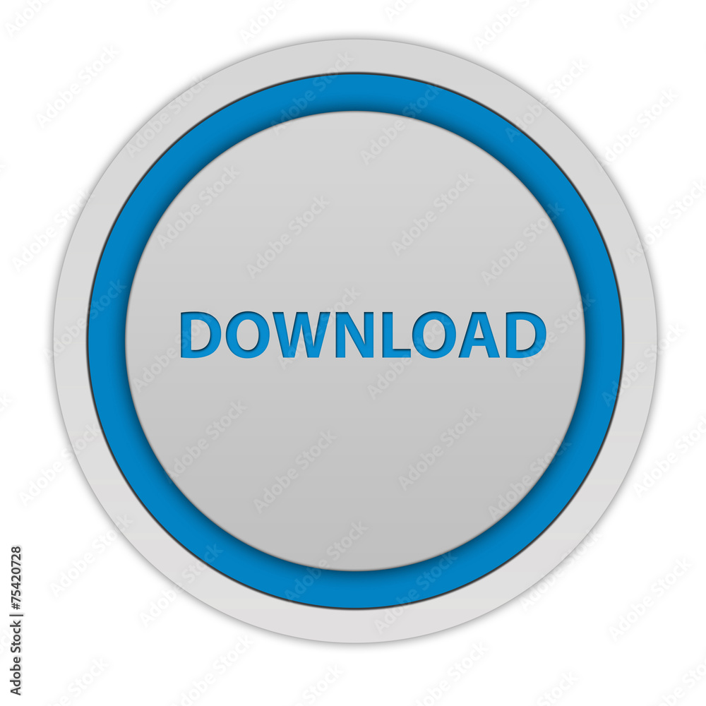 download circular icon on white background download circular icon on white background