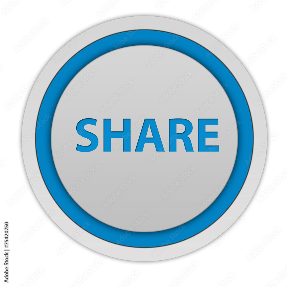 share circular icon on white background share circular icon on white background