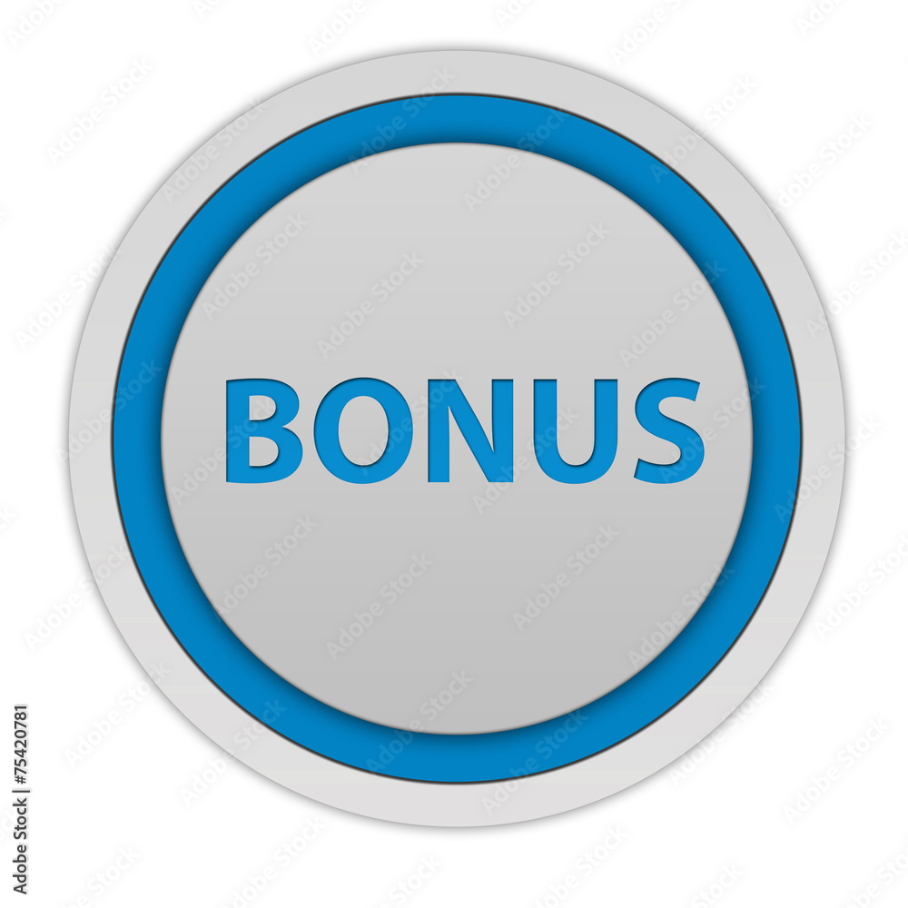 bonus circular icon on white background bonus circular icon on white background