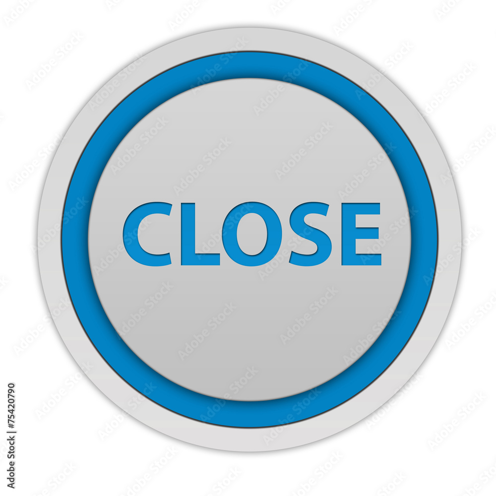 close circular icon on white background close circular icon on white background
