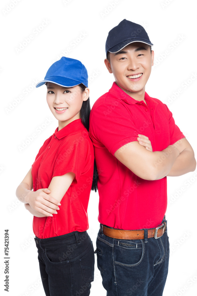 young man and woman young man and woman