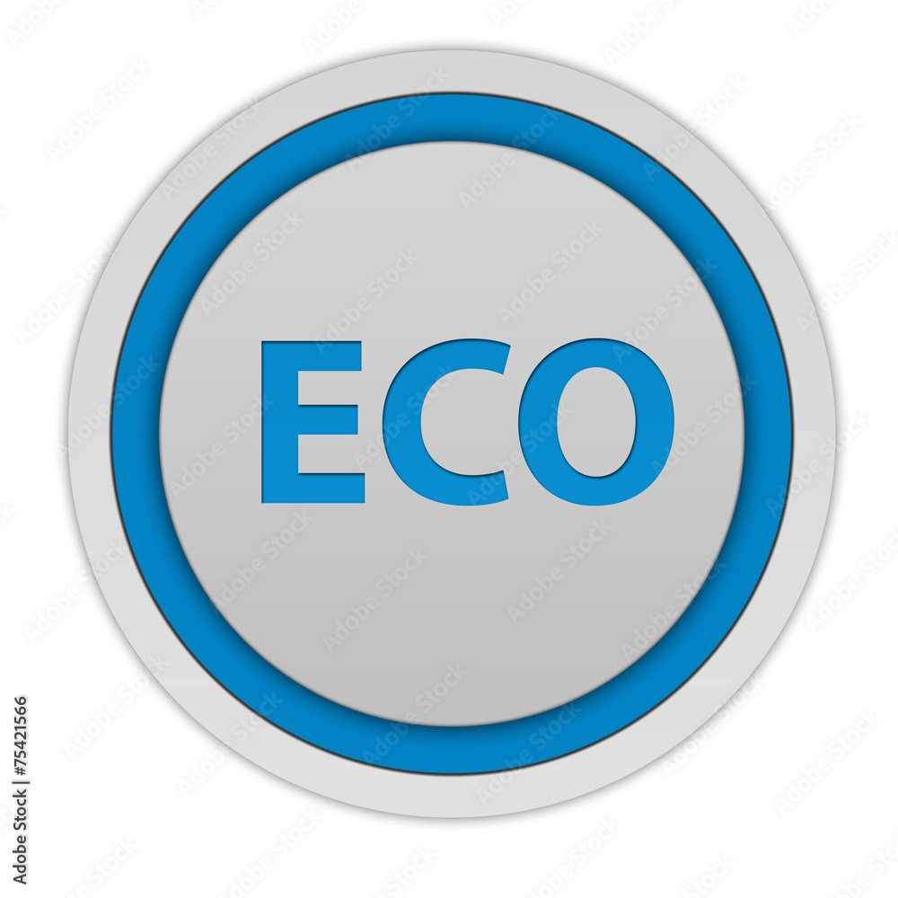 eco circular icon on white background eco circular icon on white background