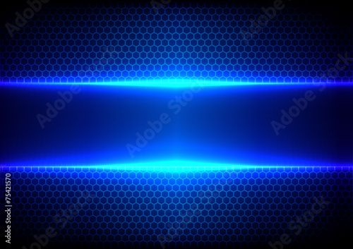 abstract hex light blue effect blue technology