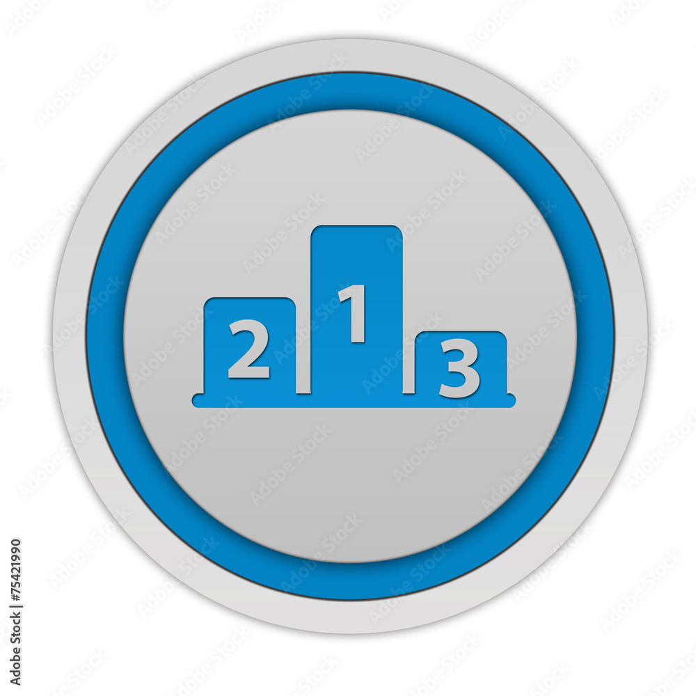 Winner circular icon on white background Winner circular icon on white background