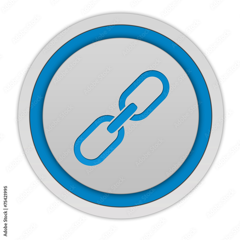 Link circular icon on white background Link circular icon on white background