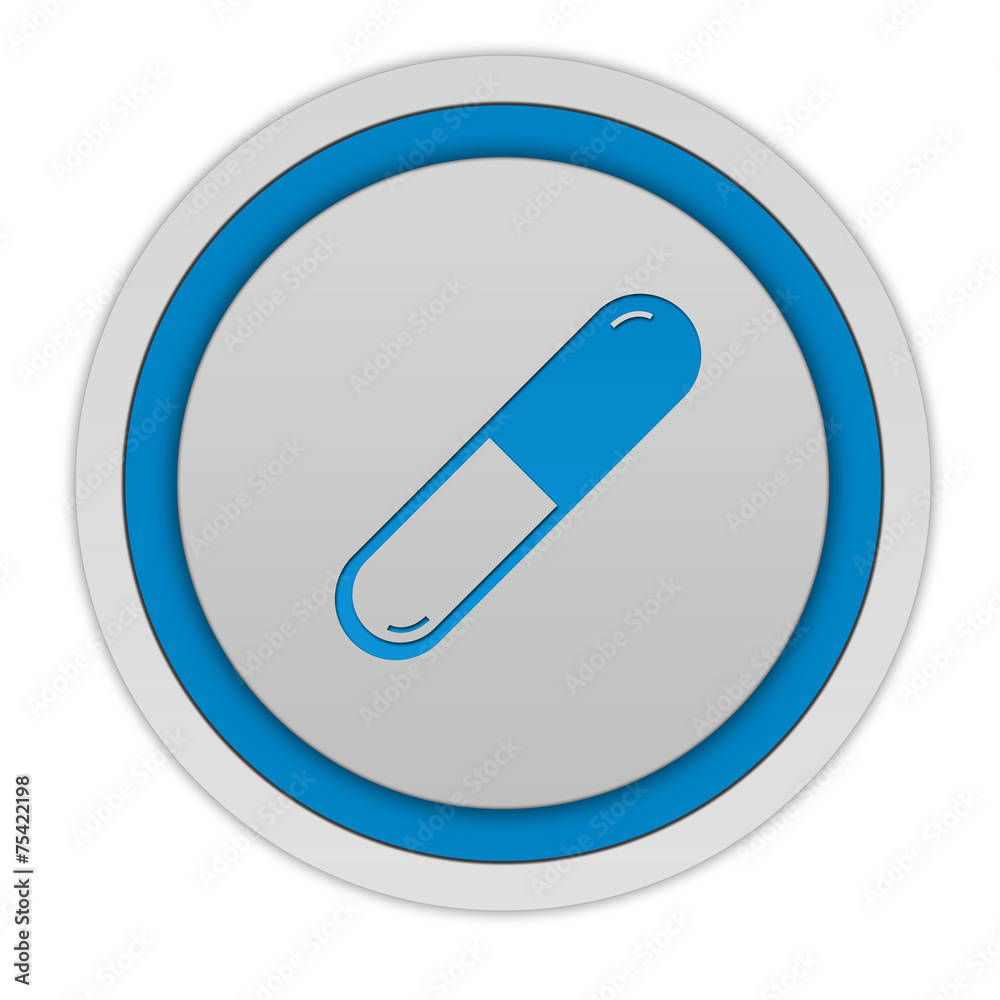 Pill circular icon on white background Pill circular icon on white background