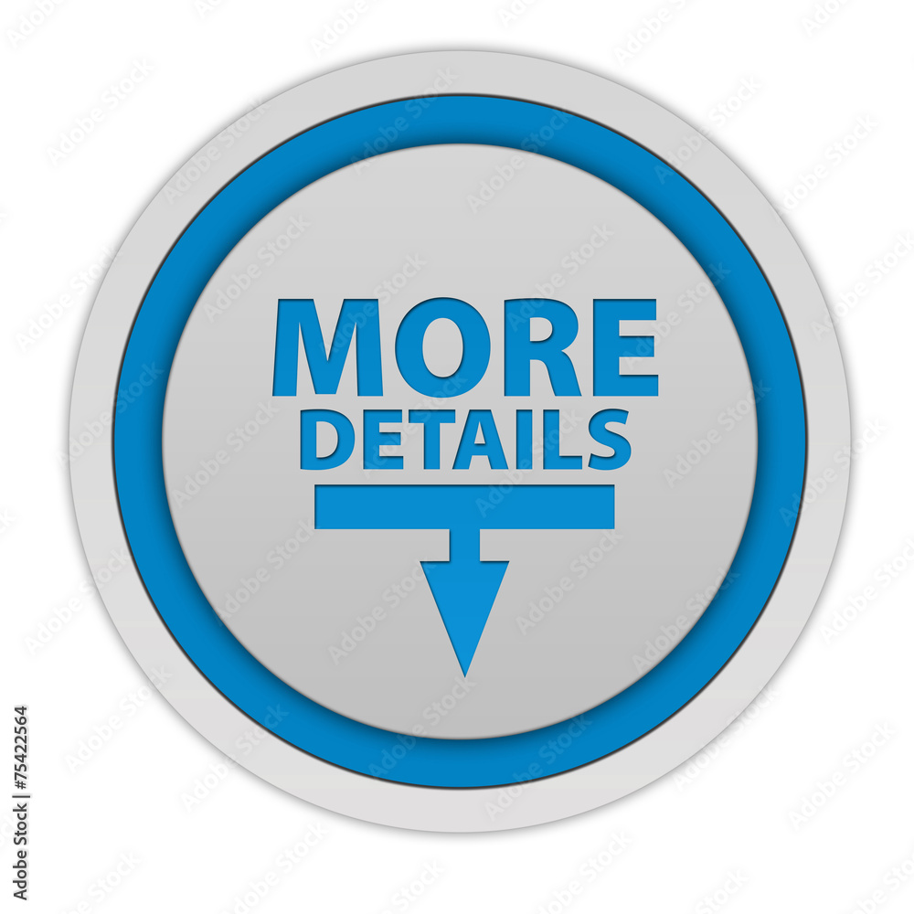 More details circular icon on white background More details circular icon on white background