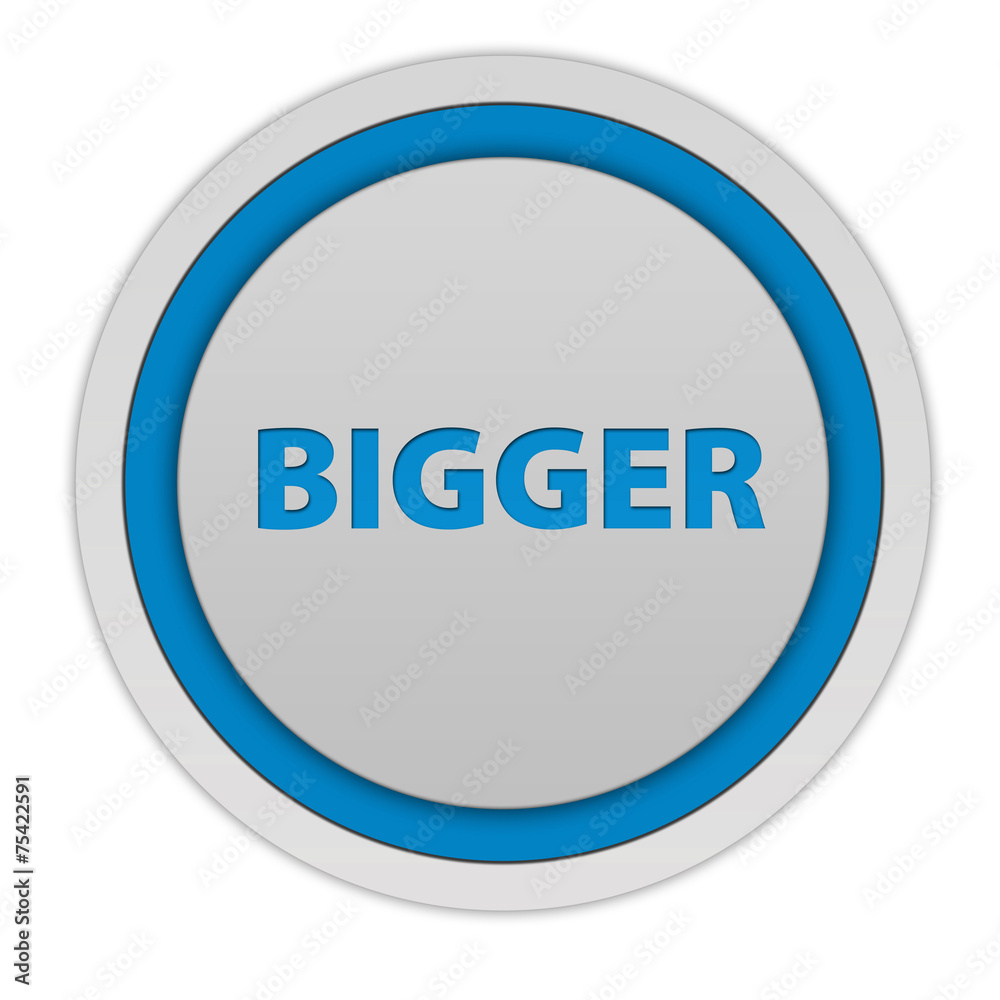 Bigger circular icon on white background Bigger circular icon on white background