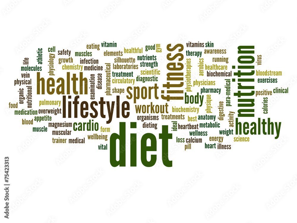 Fototapeta premium Conceptual health word cloud