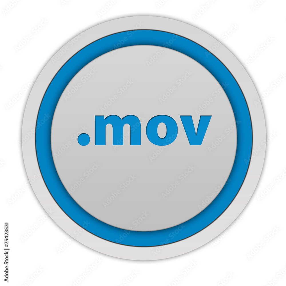 .mov circular icon on white background .mov circular icon on white background
