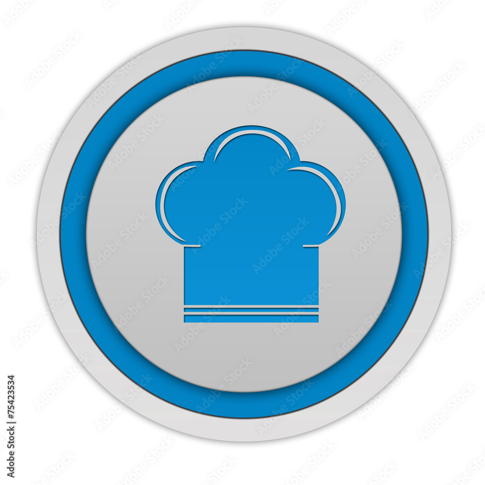 Chef circular icon on white background Chef circular icon on white background