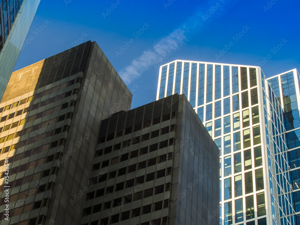 Fototapeta premium Skyline in the financial district of Frankfurt, Germany