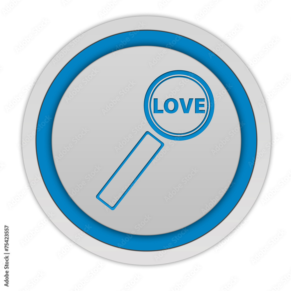 Find love circular icon on white background Find love circular icon on white background