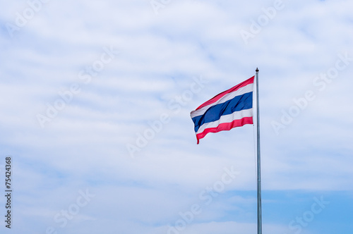 Thailand flag in pole