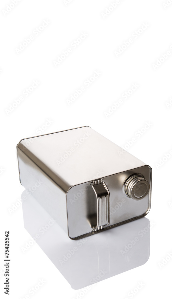 Gasoline can over white background