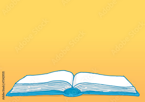 Open book with blank copy space