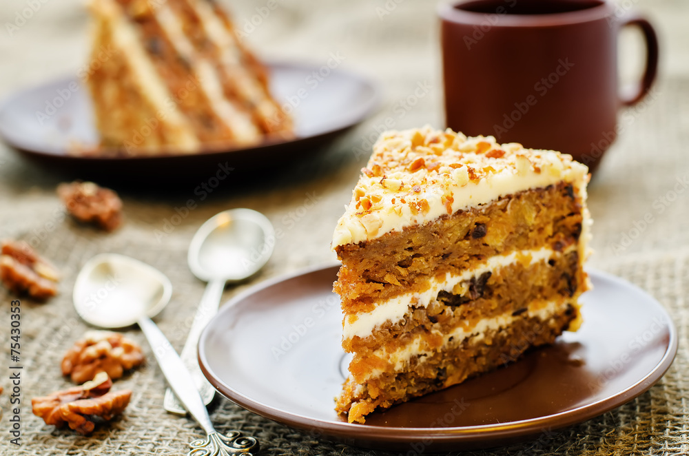 carrot cake with walnuts, prunes and dried apricots carrot cake with walnuts, prunes and dried apricots