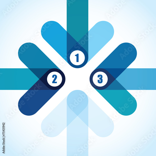 number blue arrow background