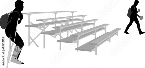 Crutches and Bleachers