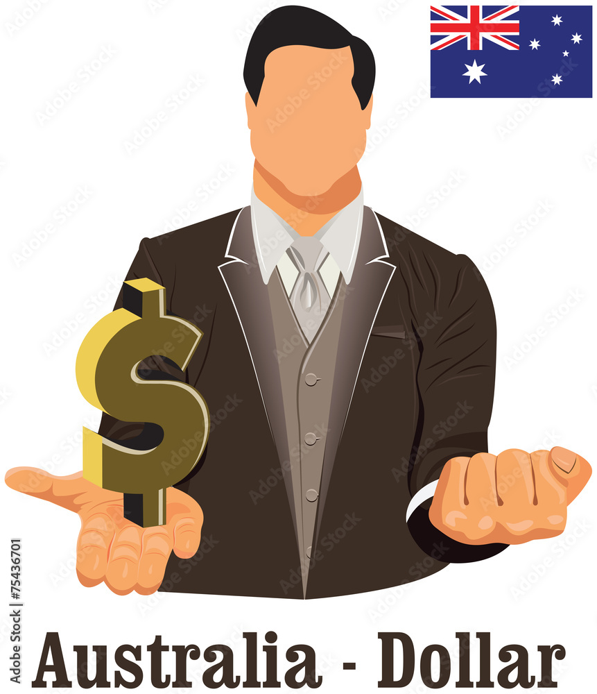 Australia national currency Australian dollar symbol representin Australia national currency Australian dollar symbol representin