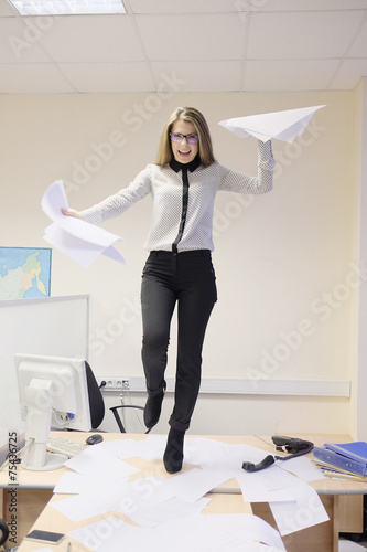 Andree girl secretary in an office photo