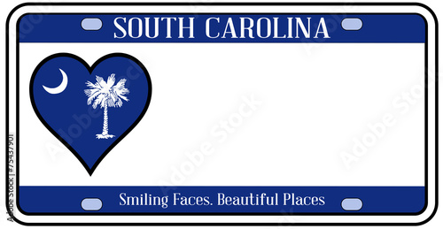 South Carolina State License Plate