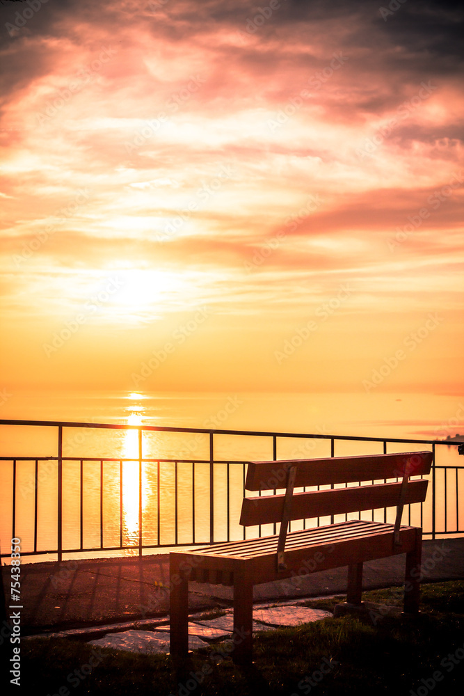 Sunset in Dezaley, Switzerland