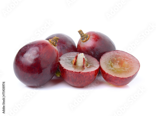 grapes isolated on over white background